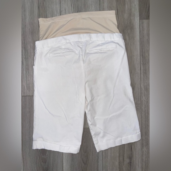 White Maternity Stork and Babe Shorts - Picture 7 of 9